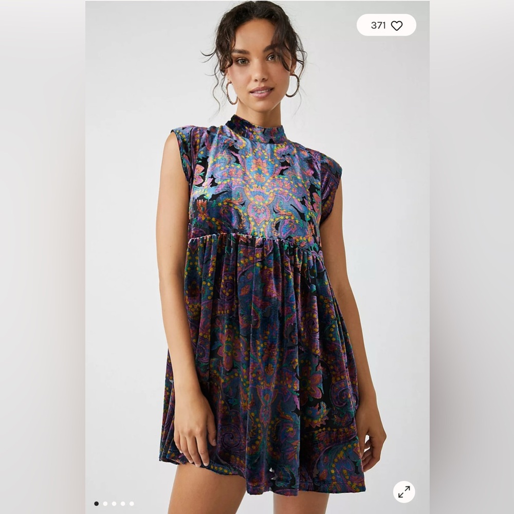 Free People | All The Time Velvet Mini Dress